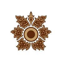 Javanese Batik icon Seamless Pattern vector image