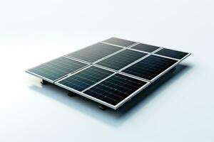 Digital illustration of solar panels on a white background photo