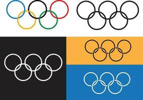 París 2024 olímpico juegos oficial símbolo logo resumen diseño vector ilustración