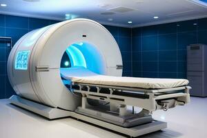 MRI scanner in hospital radiology room photo