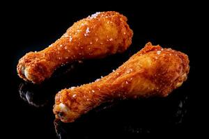 Fried chicken Drumstick with Kethcup, Generative AI photo