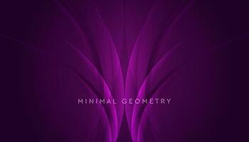 Dark violet shiny glossy flowing waves abstract background vector