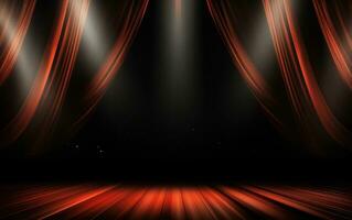 A red curtains in theatre photo