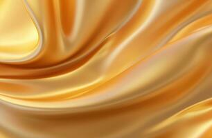 Golden satin silk fabric background photo