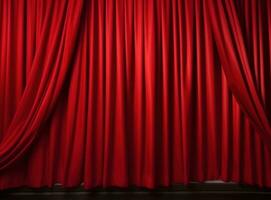 A red curtains in theatre photo