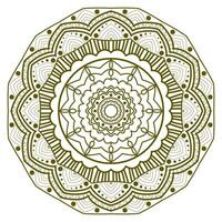 Mandala vector simple monochrome abstract round openwork shape