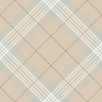 Plaid seamless textile of background pattern tartan with a check fabric texture vector. vector
