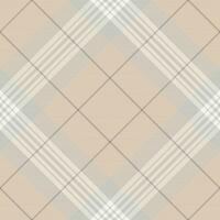 Plaid seamless textile of background pattern tartan with a check fabric texture vector. vector