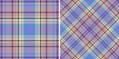 Textile texture fabric of plaid tartan seamless with a background check pattern vector. vector