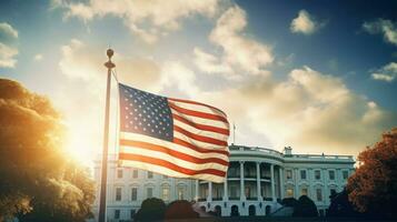 Estados Unidos independencia día eso es un declaración de independencia y democracia.la 4to de julio es el independencia día de el unido estados allí será ser un celebracion y espectáculo el democracia. generativo ai foto