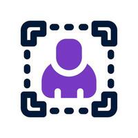 face detector dual tone icon. vector icon for your website, mobile, presentation, and logo design.