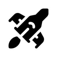 spaceship solid icon. vector icon for your website, mobile, presentation, and logo design.