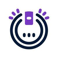 robot vacuum dual tone icon. vector icon for your website, mobile, presentation, and logo design.