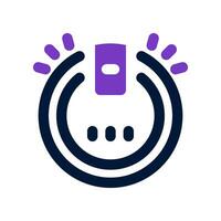 robot vacuum dual tone icon. vector icon for your website, mobile, presentation, and logo design.