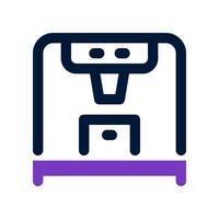3d printer dual tone icon. vector icon for your website, mobile, presentation, and logo design.
