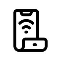 foldable phone line icon. vector icon for your website, mobile, presentation, and logo design.