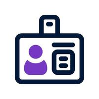 id card dual tone icon. vector icon for your website, mobile, presentation, and logo design.