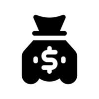 money bag solid icon. vector icon for your website, mobile, presentation, and logo design.