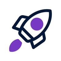 rocket dual tone icon. vector icon for your website, mobile, presentation, and logo design.