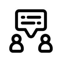 interview line icon. vector icon for your website, mobile, presentation, and logo design.