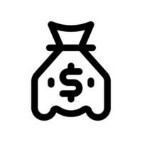 money bag line icon. vector icon for your website, mobile, presentation, and logo design.