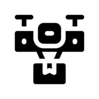 drone delivery solid icon. vector icon for your website, mobile, presentation, and logo design.