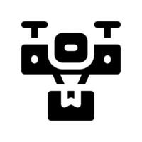 drone delivery solid icon. vector icon for your website, mobile, presentation, and logo design.