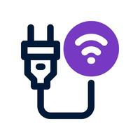 eco plug dual tone icon. vector icon for your website, mobile, presentation, and logo design.