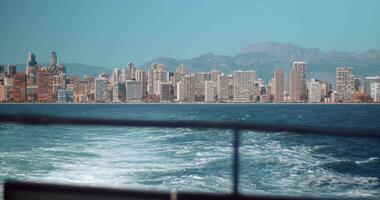 visie naar benidorm, Spanje van de boot video