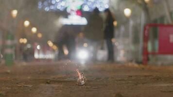 Sparkling Firecracker Explosion - Fallas in Valencia video