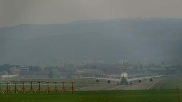 Departure of a passenger airplane video