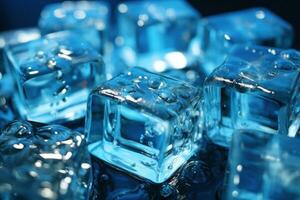 glass Ice cubes still life photo