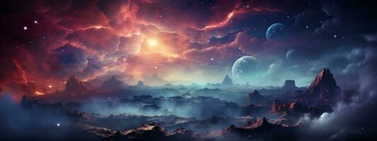 Landscape of sky with clouds photo