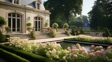 Classic french garden design photo