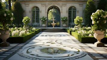 Classic french garden design photo