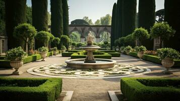 Classic Italian garden design photo