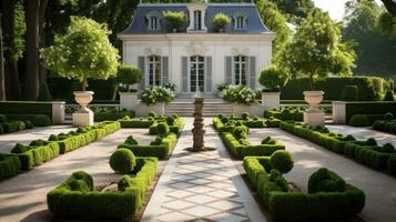 Classic french garden design photo