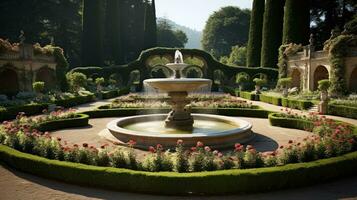 Classic Italian garden design photo