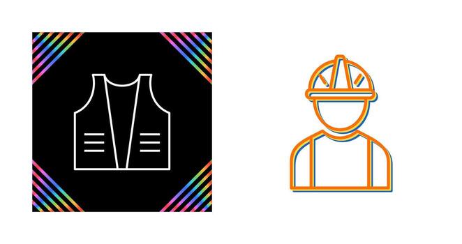 icono de vector de chaqueta de construcción