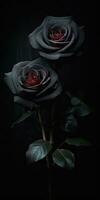 Spellbinding closeup portrait of roses, eternal melancholy, AI Generated photo