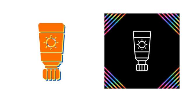 icono de vector de protector solar