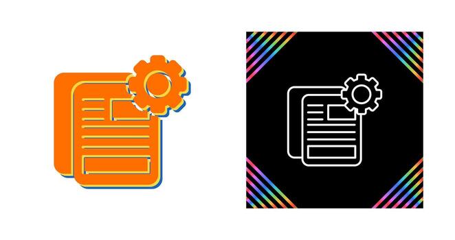 icono de vector de configuración de documento