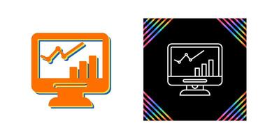 icono de vector de crecimiento lcd