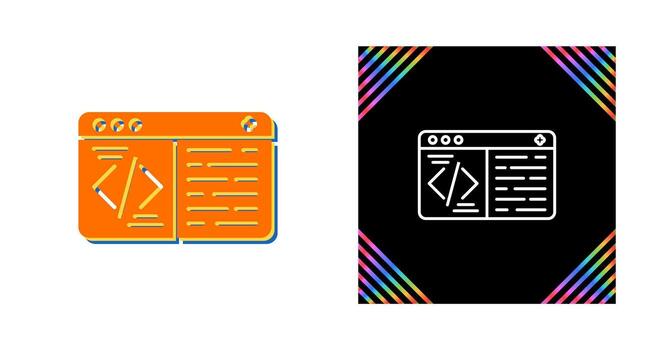 icono de vector de codificación