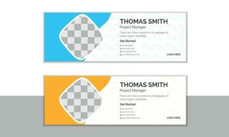 Email Signature Template Design vector