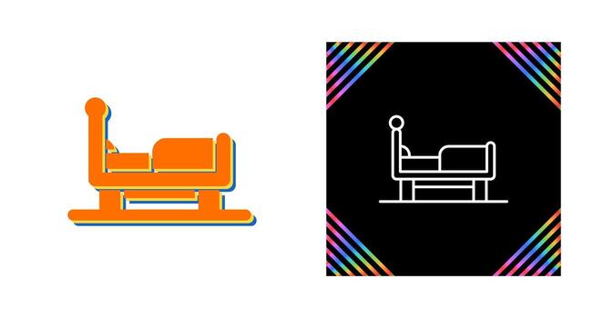 icono de vector de cama