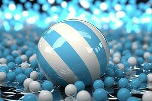 3d minimalist Argentina flag bokeh background Generative AI photo