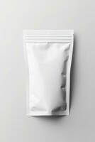 Packaging Bag Mockup White with shades white background, AI Generated photo