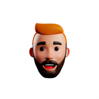 barba 3d representación icono ilustración png