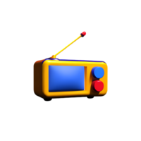 radio 3d renderen icoon illustratie png